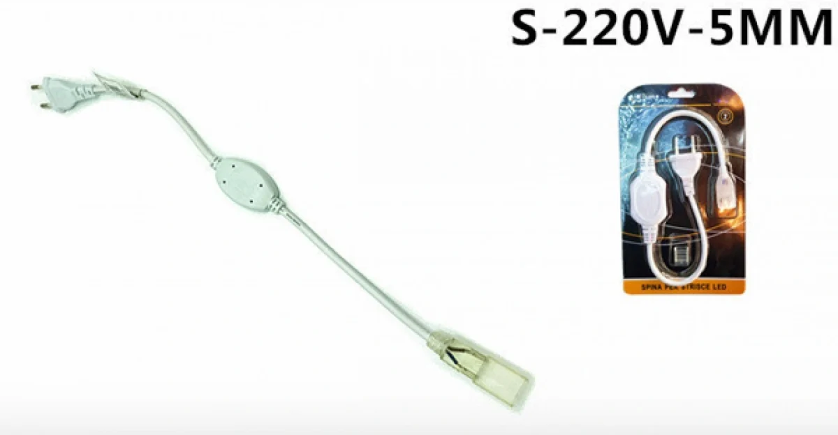 Αντάπτορας Τροφοδοσίας Ταινίας LED 220v 5mm