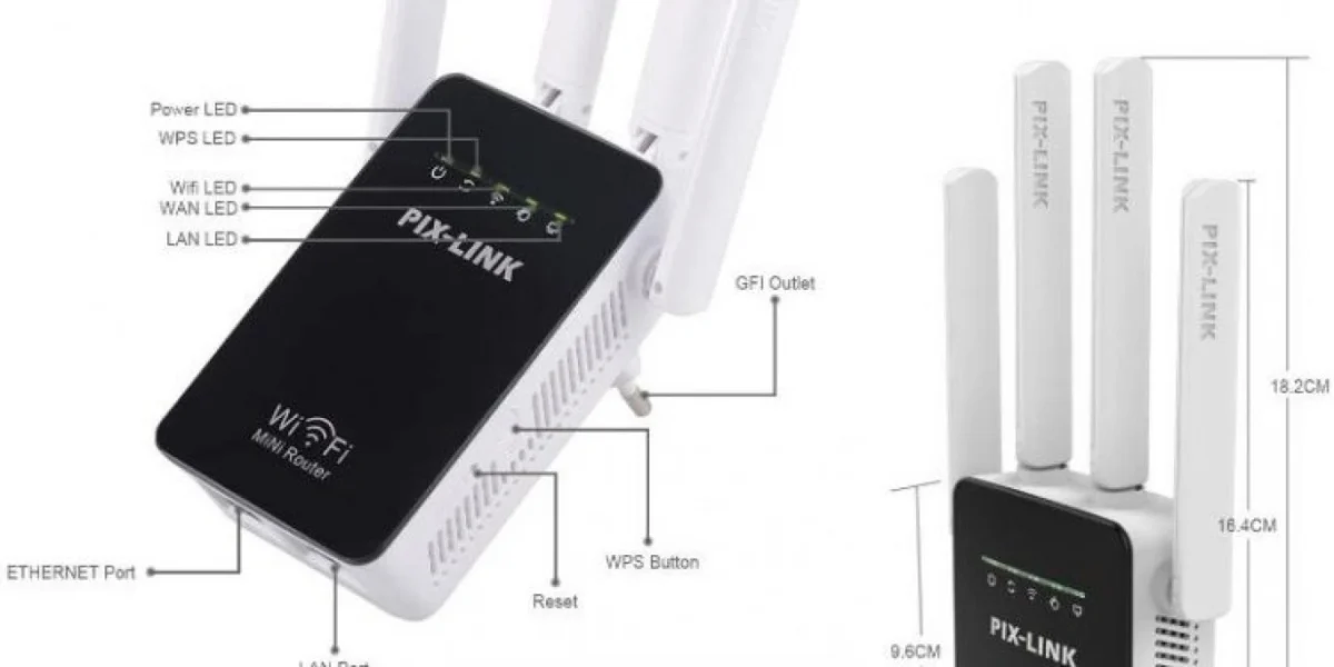 Ασύρματο WiFi N Router/Repeater 300Mbps Pix-Link LV-WR09