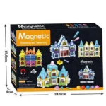 Μαγνητικό Σετ Κατασκευής Σπιτιών Παιχνίδι - Τουβλάκια για Κατασκευές 75τμχ - Magnetic House Constructions