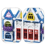 Μαγνητικό Σετ Κατασκευής Σπιτιών Παιχνίδι - Τουβλάκια για Κατασκευές 75τμχ - Magnetic House Constructions