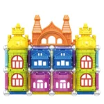 Μαγνητικό Σετ Κατασκευής Σπιτιών Παιχνίδι - Τουβλάκια για Κατασκευές 75τμχ - Magnetic House Constructions
