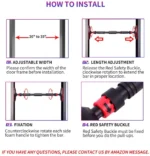 Μονόζυγο Πόρτας 70-90εκ με Αντιολισθητικές Λαβές