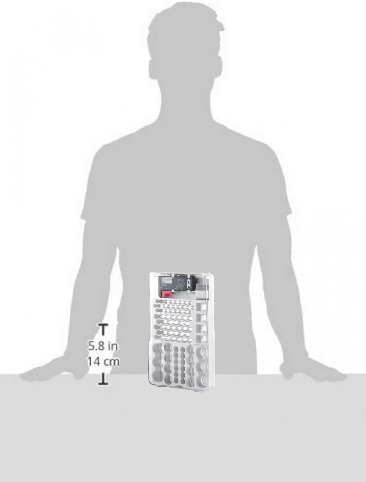 Επιτοίχια Θήκη για 93 Μπαταρίες με Ελεγκτή Μπαταριών - Για AAA, AA, C, D, 9V, Flat