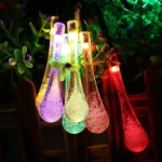 Ηλιακά Λαμπάκια Σταλακτίτες 4.2m Χριστουγεννιάτικα Πολύχρωμου RGB Φωτισμού με 8 Προγράμματα - Φωτάκια 30 LED Εξωτερικού Χώρου με Φωτοβολταϊκό Πάνελ