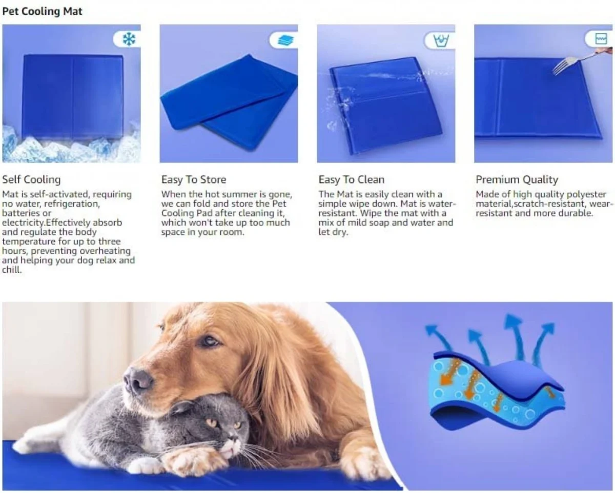 Στρώμα Δροσιάς για Κατοικίδια 50x65εκ - Pet Cooling Mat Nobleza