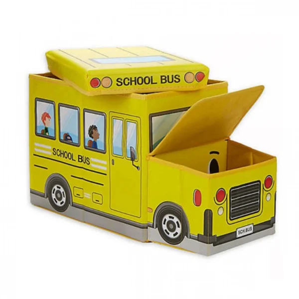 Κουτί αποθήκευσης παιχνιδιών - Κάθισμα - Σχολικό Λεωφορείο Κίτρινο