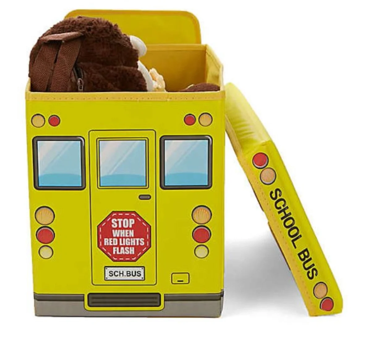 Κουτί αποθήκευσης παιχνιδιών - Κάθισμα - Σχολικό Λεωφορείο Κίτρινο