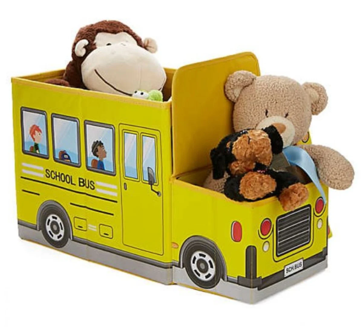 Κουτί αποθήκευσης παιχνιδιών - Κάθισμα - Σχολικό Λεωφορείο Κίτρινο