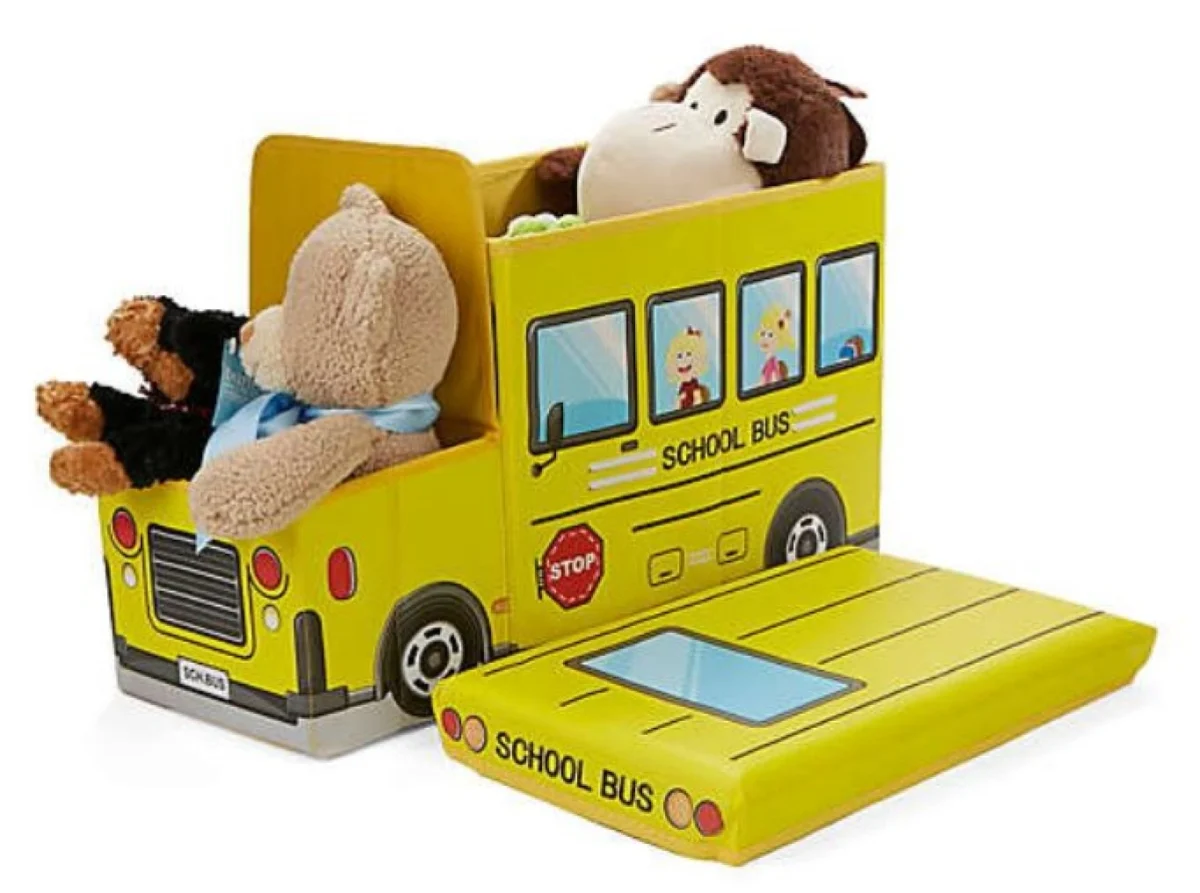 Κουτί αποθήκευσης παιχνιδιών - Κάθισμα - Σχολικό Λεωφορείο Κίτρινο