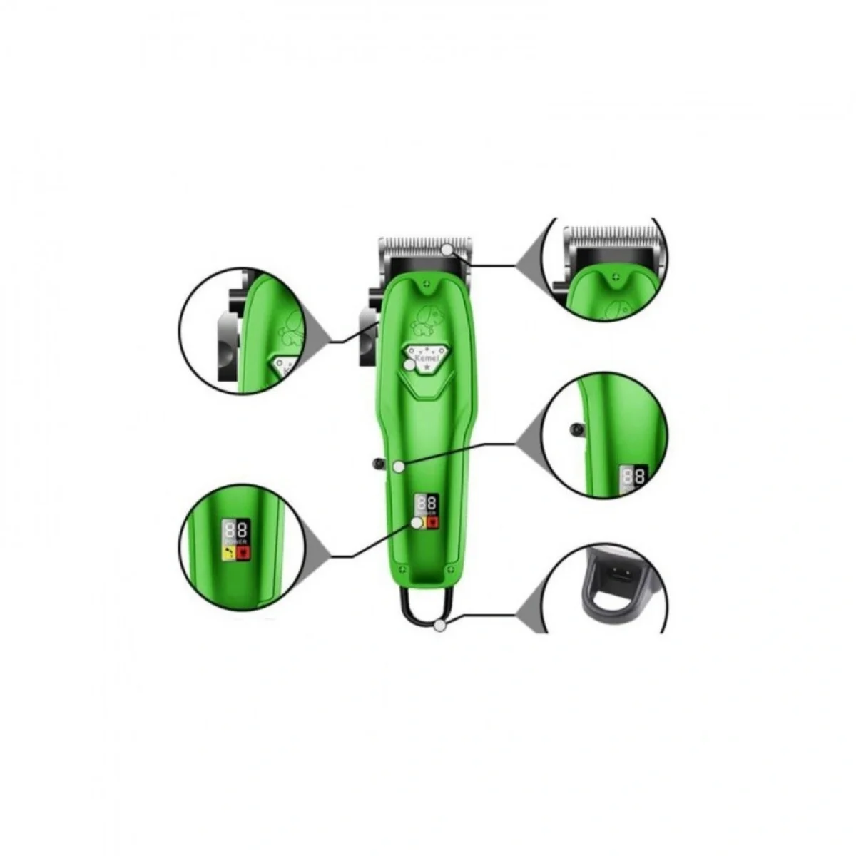 Επαναφορτιζόμενη Κουρευτική Μηχανή για Κατοικίδια Kemei KM-A99