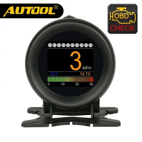 Διαγνωστικό Βλαβών & Μετρητής OBD II με Οθόνη HUD Πολλαπλών Ενδείξεων Αυτοκινήτου - Θερμόμετρο, Βολτόμετρο, Ταχύμετρο