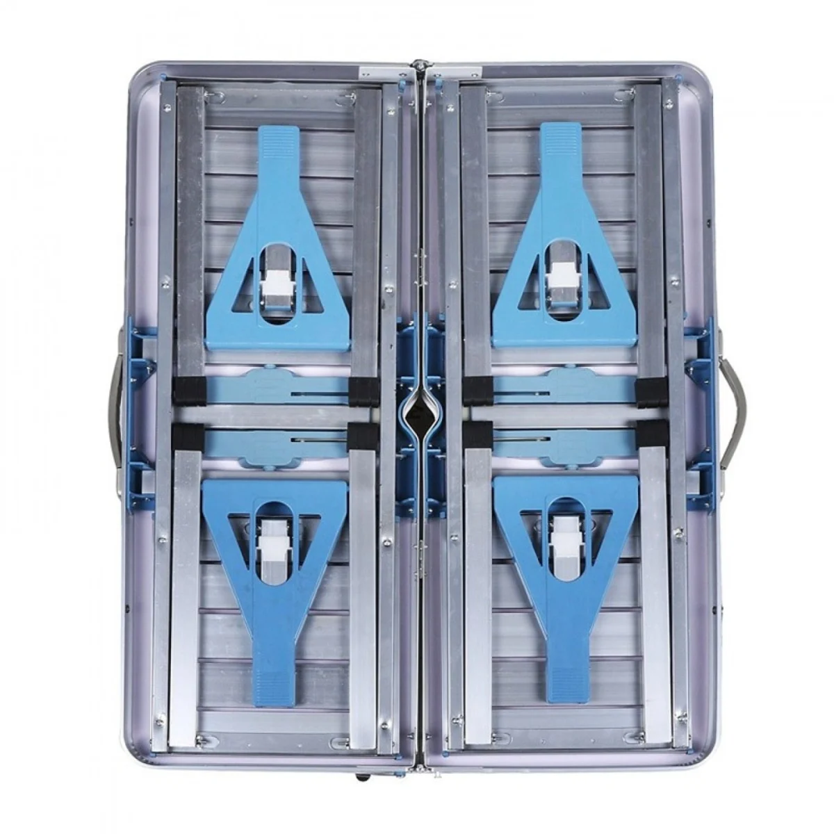 Πτυσσόμενο Τραπέζι – Βαλίτσα Αλουμινίου με Eνσωματωμένα Καθίσματα για Κάμπιγκ