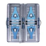 Πτυσσόμενο Τραπέζι – Βαλίτσα Αλουμινίου με Eνσωματωμένα Καθίσματα για Κάμπιγκ