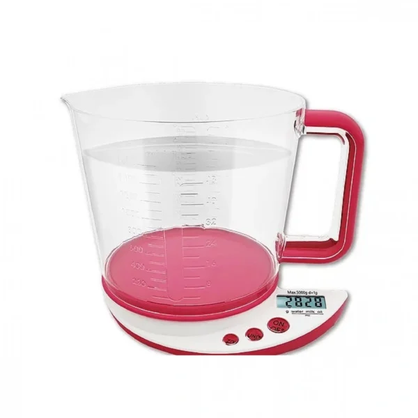 Ψηφιακή Ζυγαριά Κουζίνας - Ογκομετρητής Υψηλής Ακριβείας με Δοχείο 1.6lt και Οθόνη LCD HM-1250