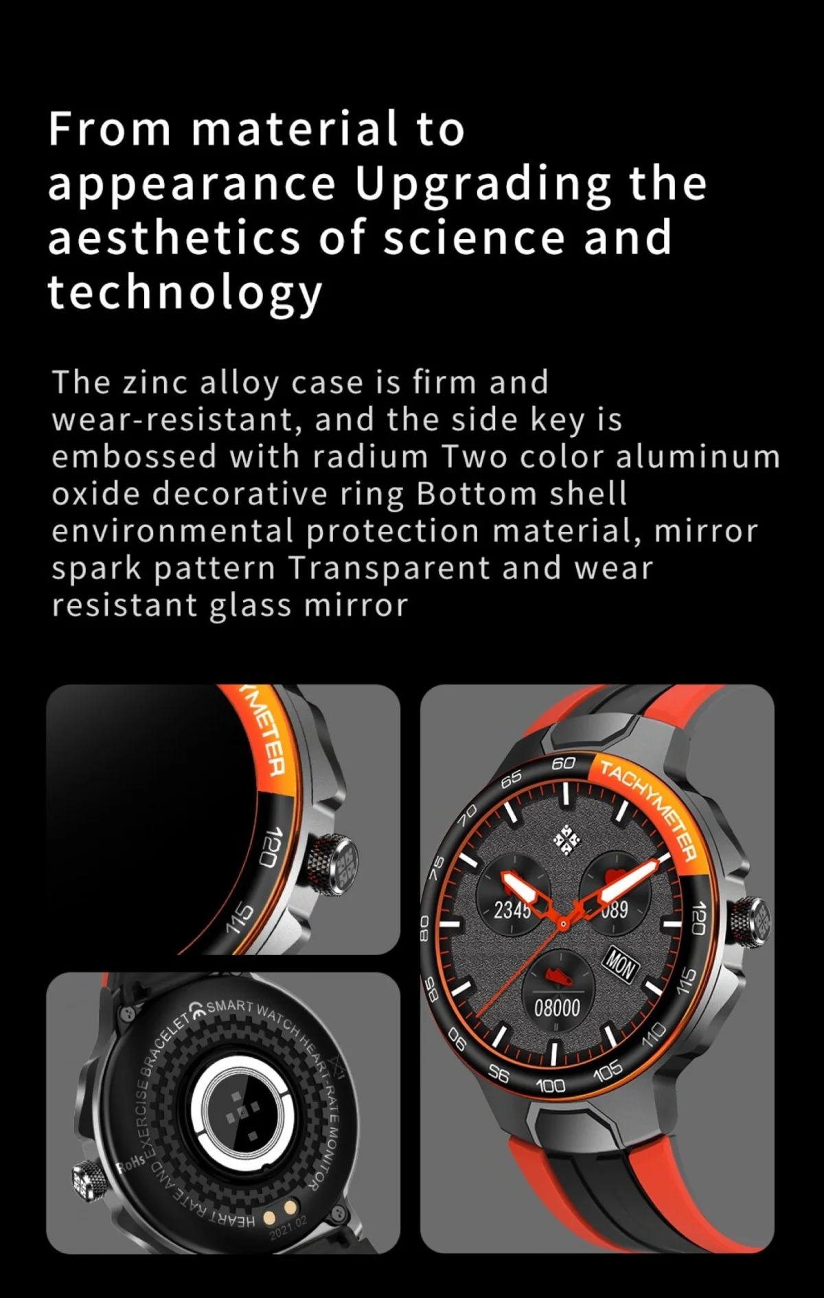 Αδιάβροχο Smartwatch Ρολόι με Μετρητή Παλμών, Απόστασης, Βημάτων, Θερμίδων, Ύπνου, Sport Δραστηριότητες & Ειδοποιήσεις Κινητού