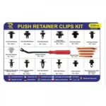 Κουμπώματα - Κλίπς Ταπετσαρίας 224τμχ (13 σχέδια) και 5 Εργαλεία Αφαίρεσης Ταπετσαρίας