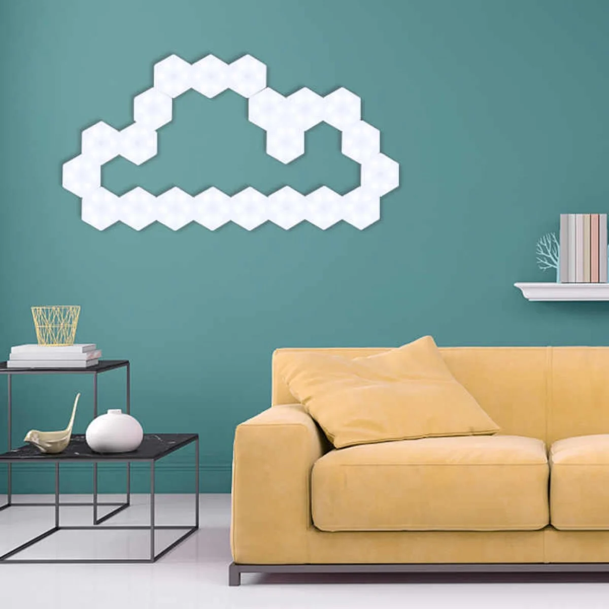 Εξαγωνικό Επιτοίχιο Φωτιστικό - Διακοσμητικό LED Αφής 6τμχ - Remote Tap Hexagonal Lamp 6500k