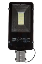 Ηλιακός Solar προβολέας αδιάβροχος 60W 132 SMD 6000K 5400LM με φωτοβολταϊκό πάνελ, τηλεχειριστήριο και χρονοδιακόπτη IP67 FO-660 FOYU