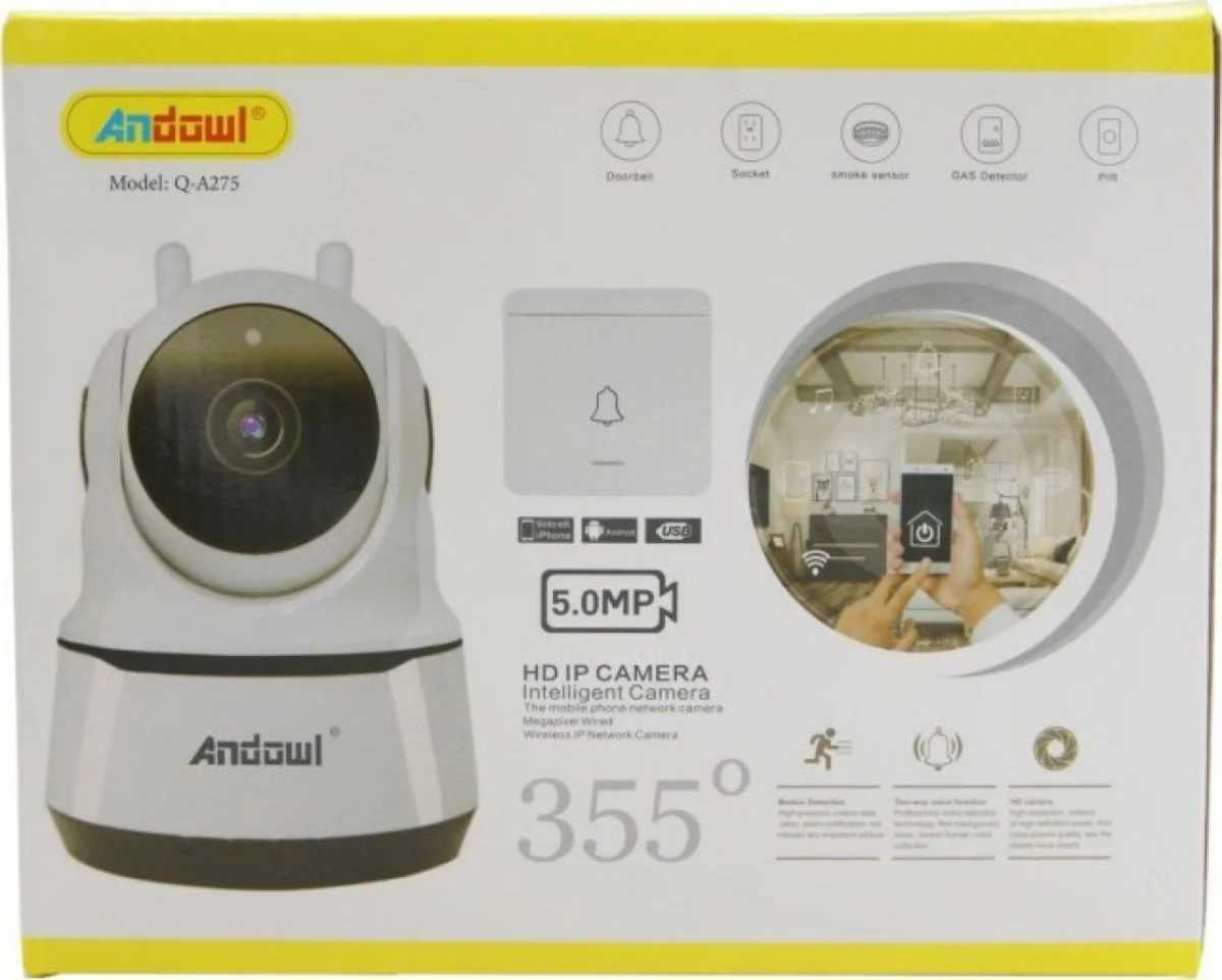 Ασύρματη IP Πανοραμική Κάμερα & Κουδούνι Andowl Q-A275