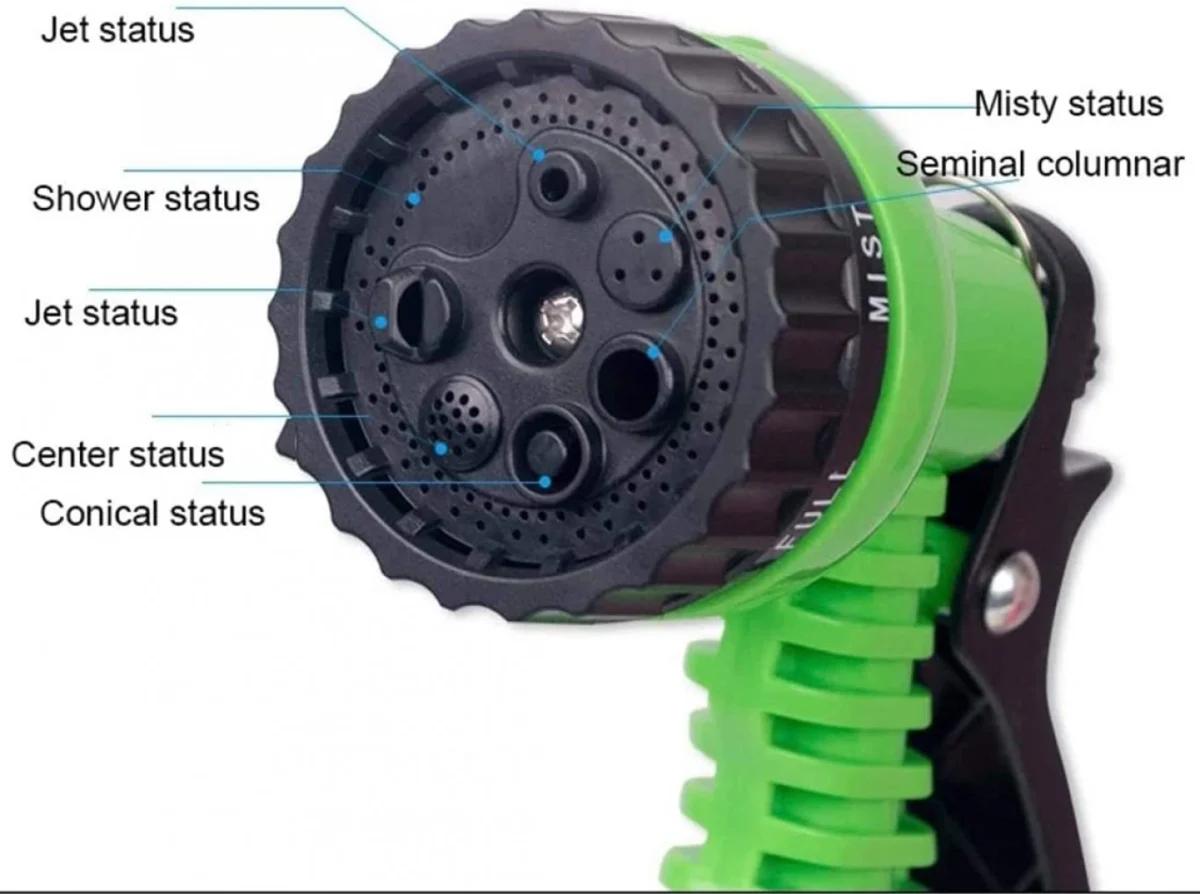 Magic Hose Επεκτεινόμενο Λάστιχο Κήπου & Βεράντας 30m με Πιστόλι & Πλαστικά Ρακόρ Πράσινο