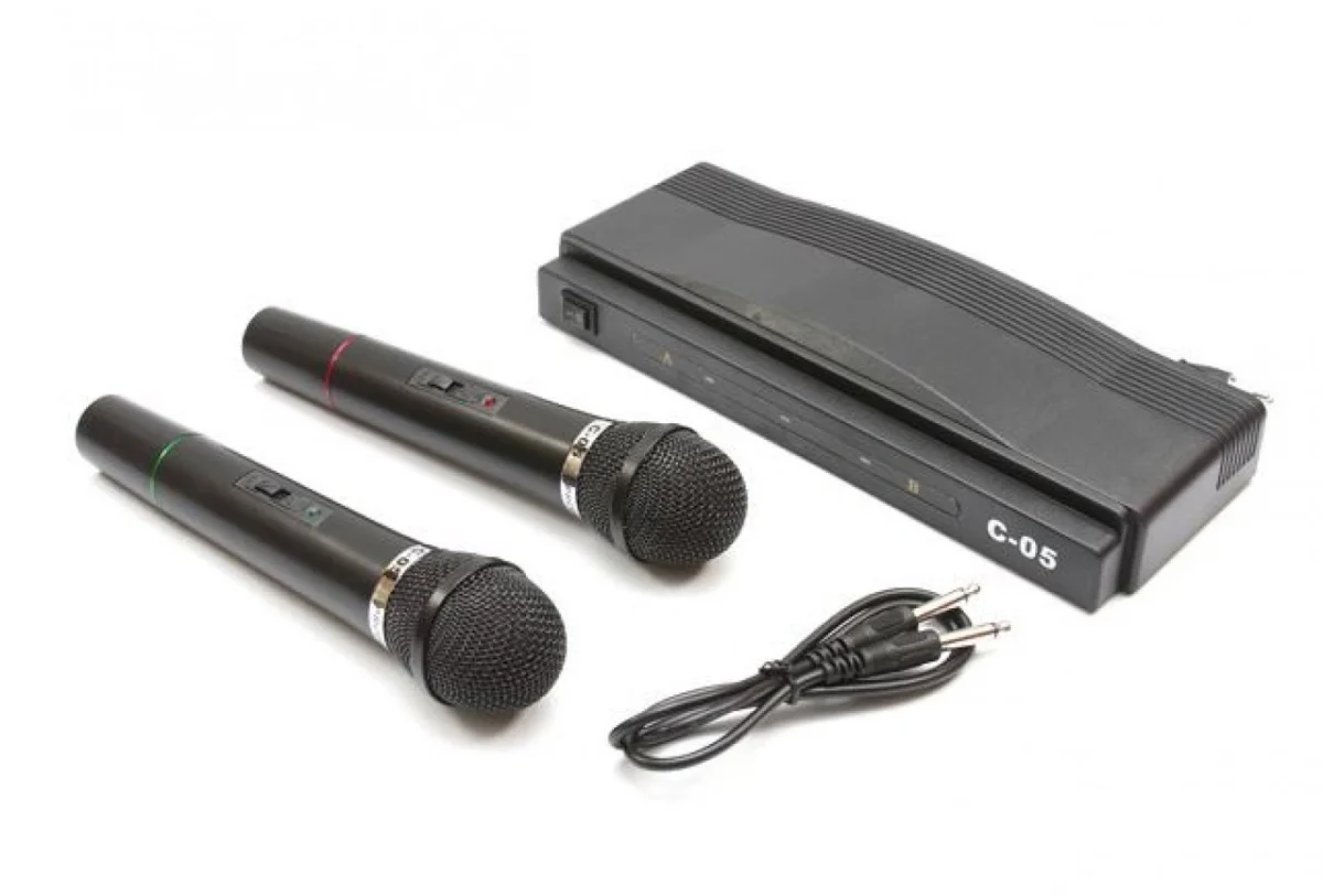 Συσκευή για Karaoke με 2 Ασύρματα Μικρόφωνα WVNGR ΗSTAR C-05Α