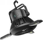 Ηλιακό Φορητό Φωτιστικό LED & Ανεμιστήρας με Λειτουργία Powerbank – Μαύρο