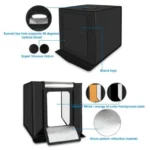 Αναδιπλούμενο Στούντιο Φωτογράφισης 80x80cm με Ενσωματωμένο Φωτισμό LED 80W 5500K - Photo Box Studio