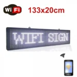 Κυλιόμενη Πινακίδα με Λευκά LED WiFi Μονής Όψης 133x20cm