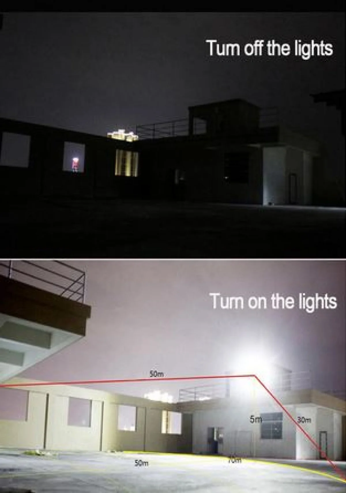 Ηλιακός Προβολέας 600w με 324 LED με Φωτοβολταϊκό Πάνελ, Λαβή Μεταφοράς & Φωτοκύτταρο