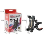 Βάση Στήριξης Κινητού Universal για Τιμόνι Μηχανής & Ποδήλατου, Χρώμα Μαύρο με Χρυσό