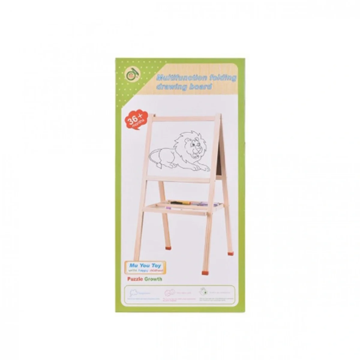 Μαγνητικός Πίνακας Ζωγραφικής Mu You Toy Διπλής Οψης 80χ40εκ με Αποθηκευτικό Χώρο