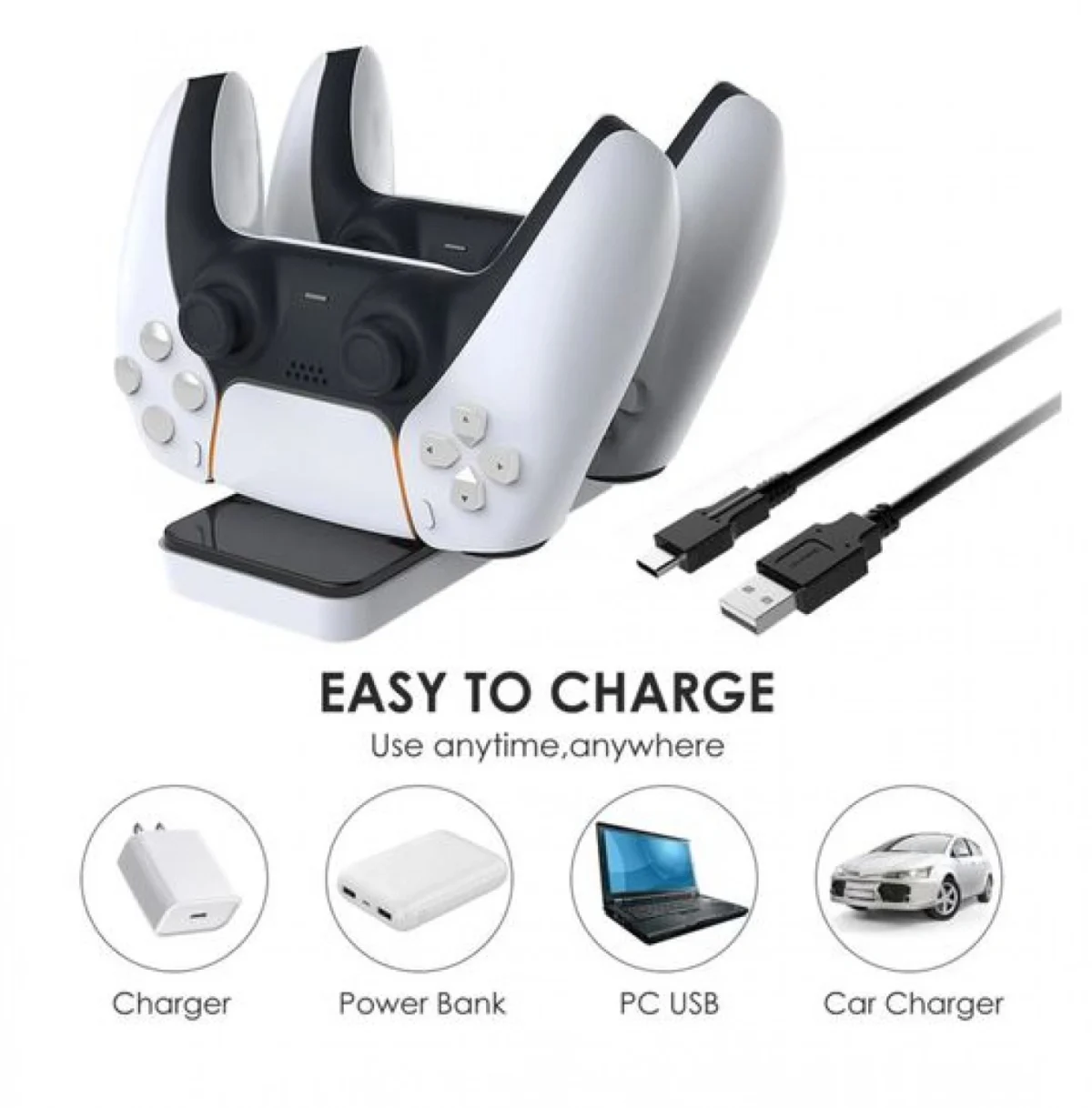 Διπλή Βάση Φόρτισης Χειριστηρίων PS5 – Dobe P5 Charging Dock TP5-0504