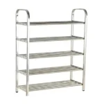Μεταλλική Παπουτσοθήκη - Stand με 5 Ράφια 81x61.5x23cm για Αποθήκευση 15 Ζευγαριών Παπουτσιών