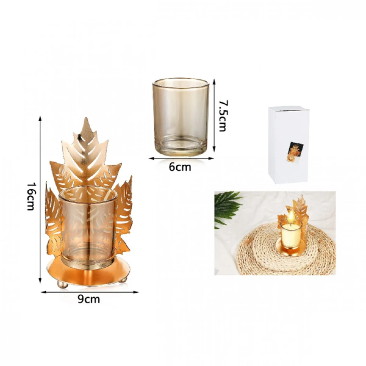 Κηροπήγιο σε Σχήμα Φύλλου 9x16CM