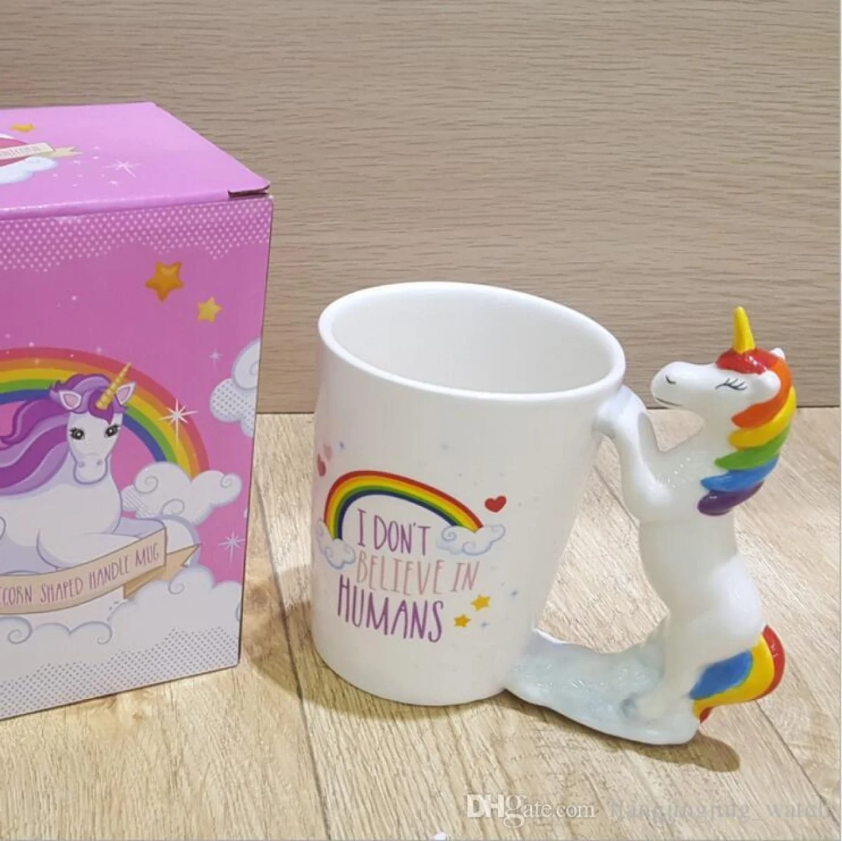 Τρισδιάστατη Κεραμική Κούπα Μονόκερος Πολύχρωμη Unicorn