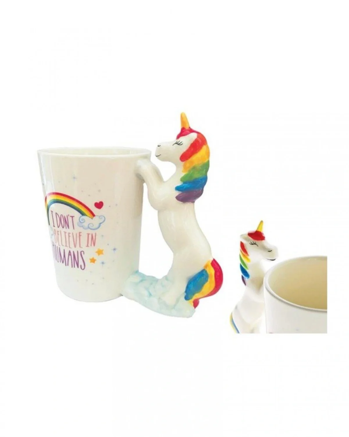 Τρισδιάστατη Κεραμική Κούπα Μονόκερος Πολύχρωμη Unicorn