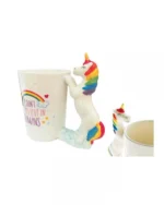 Τρισδιάστατη Κεραμική Κούπα Μονόκερος Πολύχρωμη Unicorn