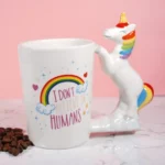 Τρισδιάστατη Κεραμική Κούπα Μονόκερος Πολύχρωμη Unicorn