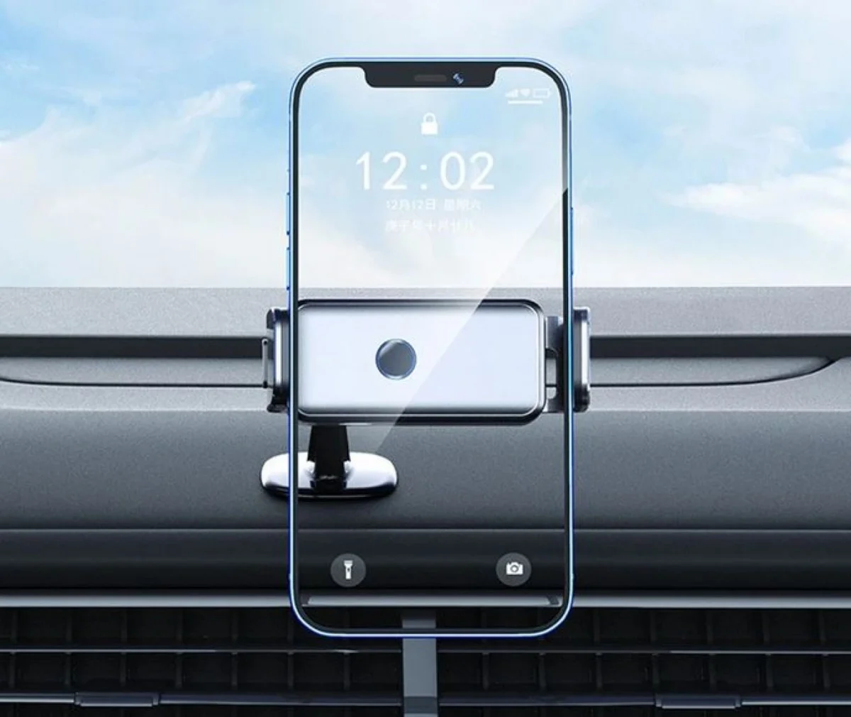 Μεταλλική Ηλεκτρική Βάση Στήριξης Κινητού με Αισθητήρα, Αεραγωγού - Ταμπλώ Αυτοκινήτου JK-660