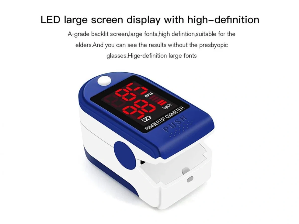 Παλμικό Οξύμετρο Δακτύλου με Οθόνη LED & Παλμόμετρο JZK-302 - Fingertip Pulse Oximeter, SpO2 / Heart Rate Sensor