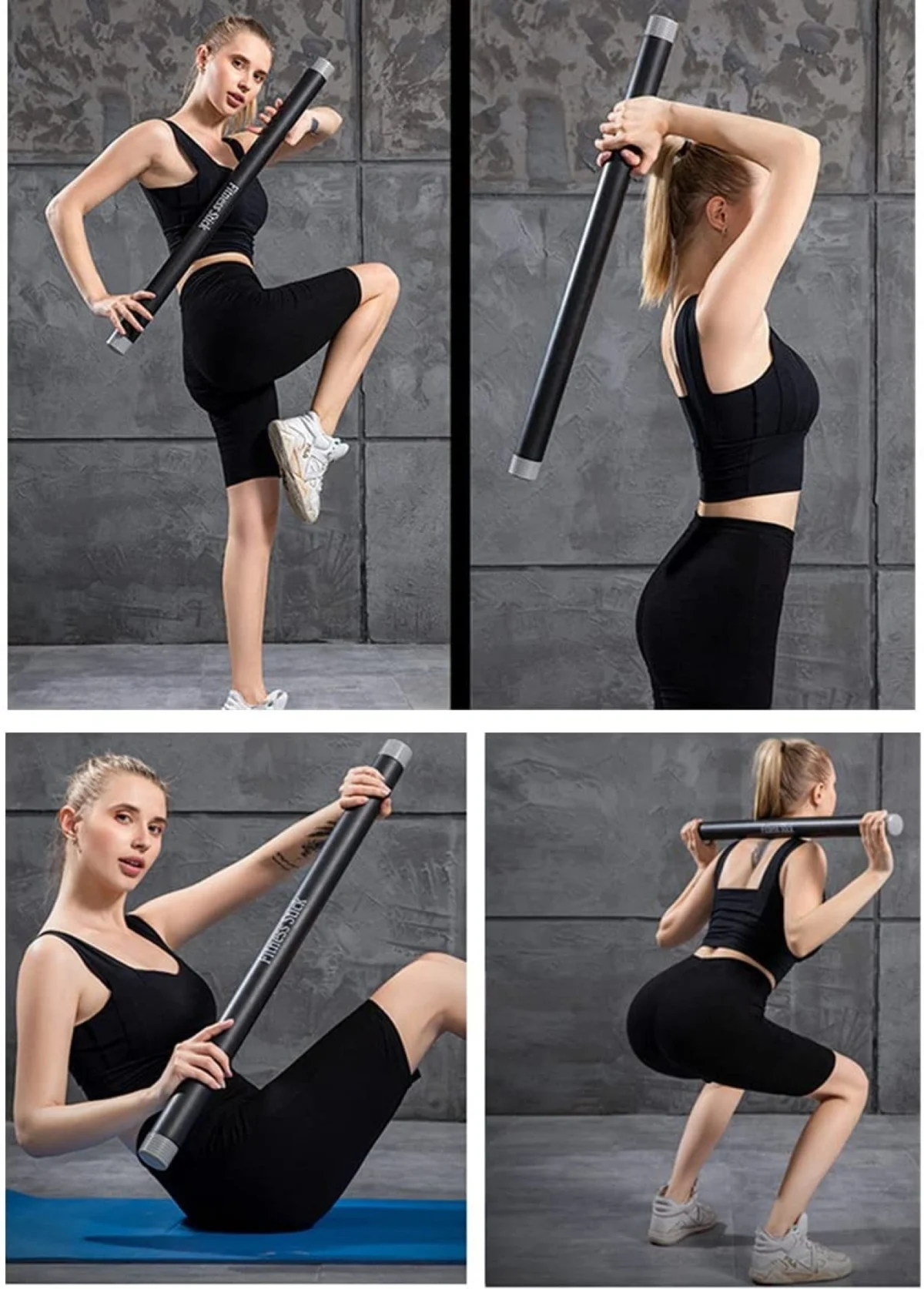 Fitness Exercise Bar με Μπάλες Βαρύτητας για Ποικιλία Ασκήσεων