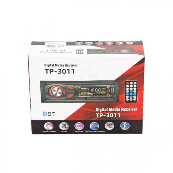 Mp3 Player Αυτοκινήτου TP-3011 4x60w με Bluetooth, Είσοδο USB/SD/AUX, Ραδιόφωνο και Χειριστήριο