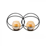 Διπλό Διακοσμητικό Κηροπήγιο 41x11εκ.