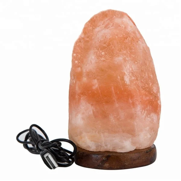 Φωτιστικό Άλατος Ιμαλαΐων σε σχήμα Βράχου 13εκ Usb - Himalayan Rock Salt Lamp
