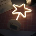 Διακοσμητικό Επιτραπέζιο Φωτιστικό Led Neon Αστέρι - Decoration Lamp 20x12x12cm
