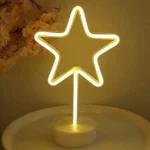 Διακοσμητικό Επιτραπέζιο Φωτιστικό Led Neon Αστέρι - Decoration Lamp 20x12x12cm