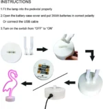 Διακοσμητικό Επιτραπέζιο Φωτιστικό Led Neon Φλαμίνγκο - Decoration Lamp 29x12x12cm