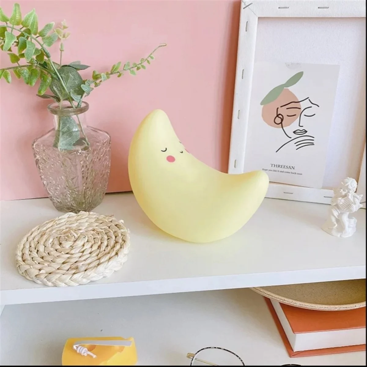 Επιτραπέζιο Παιδικό Φωτιστικό - Πορτατίφ - Φωτάκι Νυκτός Φεγγάρι Moon Light 15x12x8cm