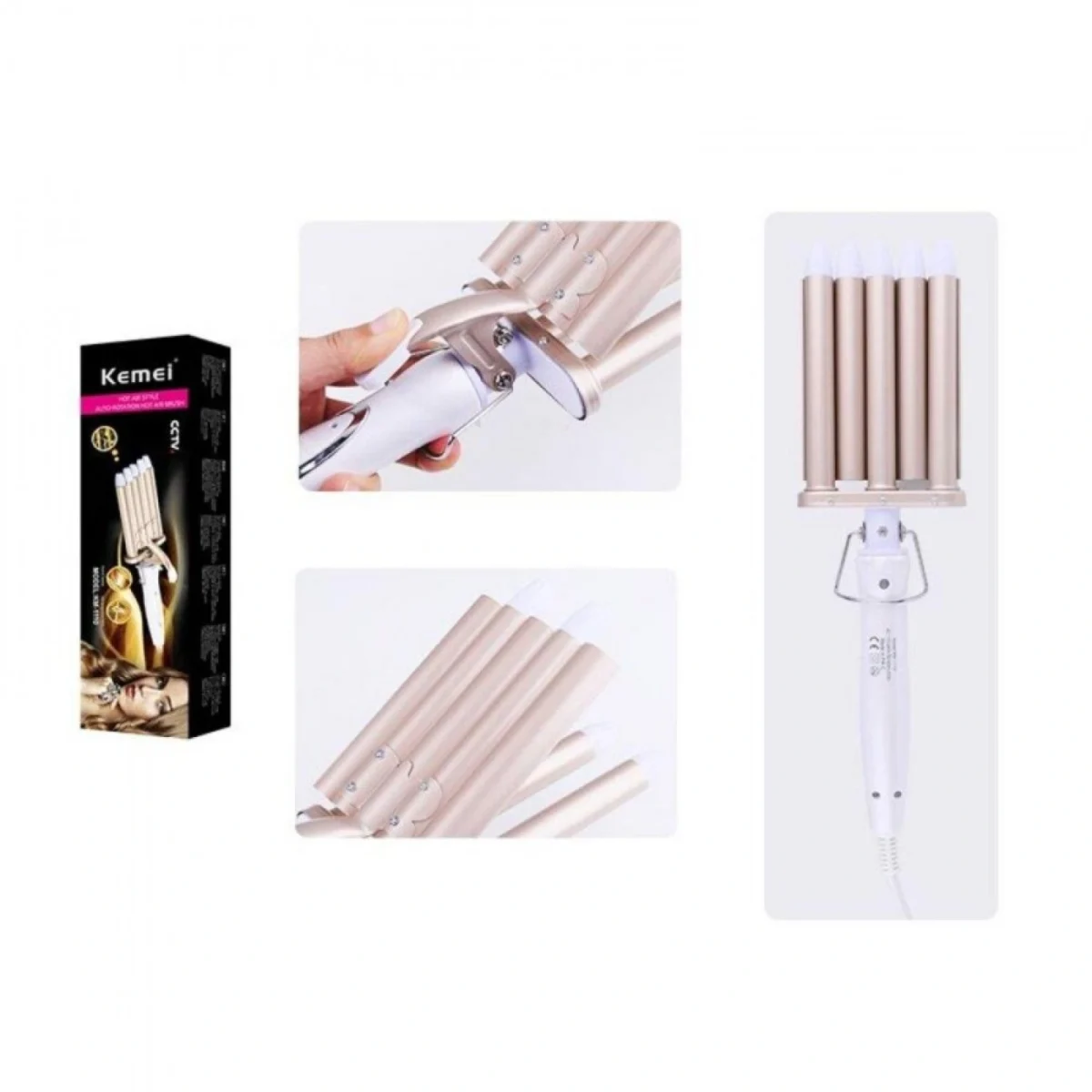 Kemei Ionic Ψαλίδι Μαλλιών για Κυματιστά Μαλλιά 45W KM-1110