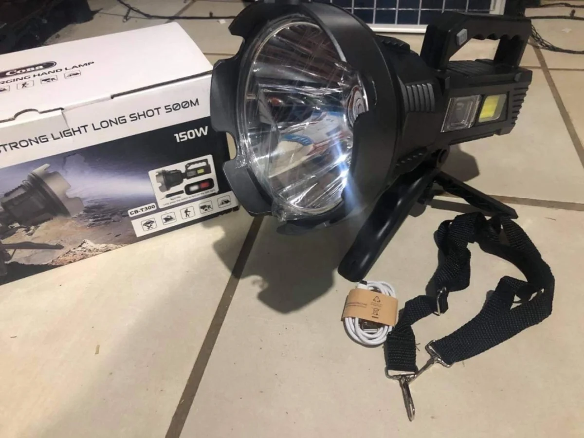 Επαναφορτιζόμενος Φακός LED 150W & Powerbank με Λαβή και Τρίποδο CB-T300